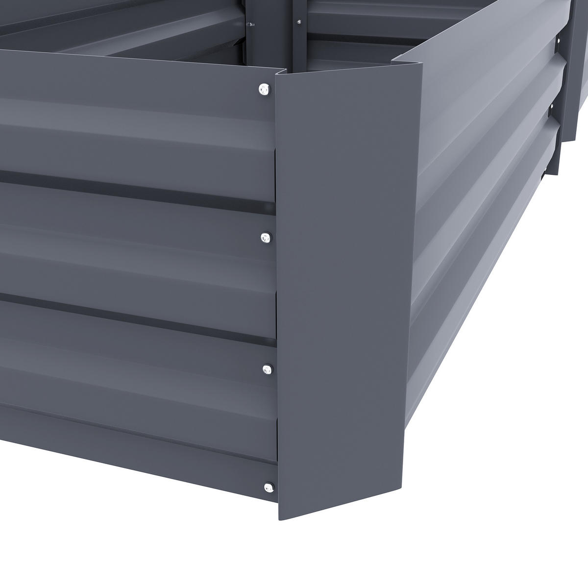 HOCHBEET-SET DE-12142 2er-Set 100/50/30 cm Grau - Grau, Metall (100/30/50cm) - ComfortXL