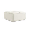POUF Samt Stoff Beige - Beige/Creme, Kunststoff/Textil (80/43/93cm) - Makamii