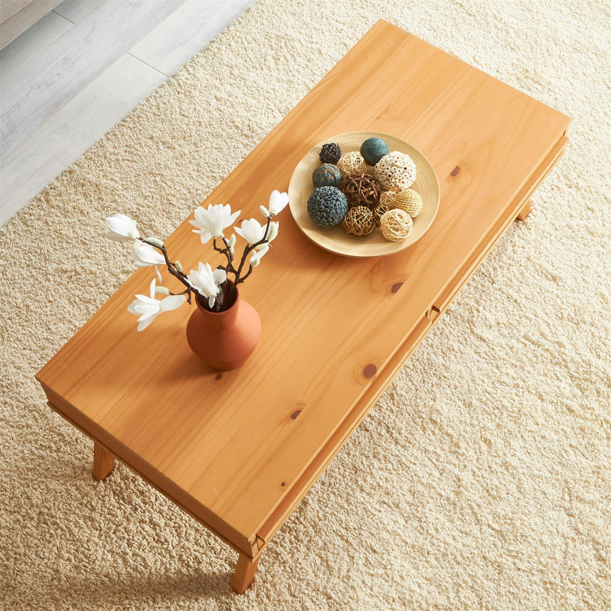 COUCHTISCH JONA - Kieferfarben, Holz (50/110/42cm) - IDIMEX