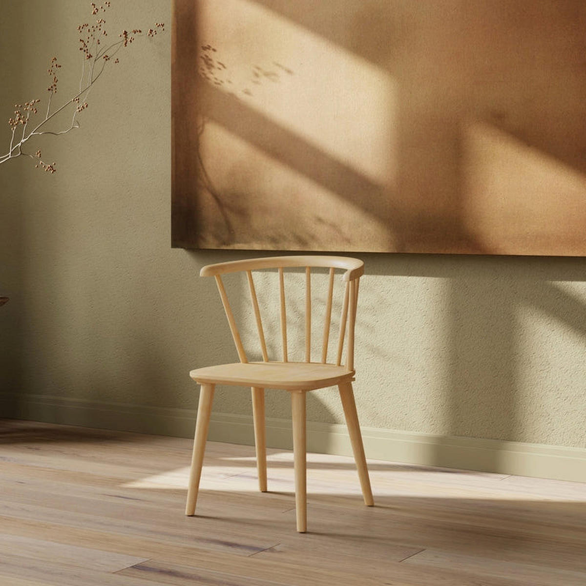 ESSZIMMERSTUHL Seno 2er Set - Naturfarben, Holz (53/76/55cm) - kommodly