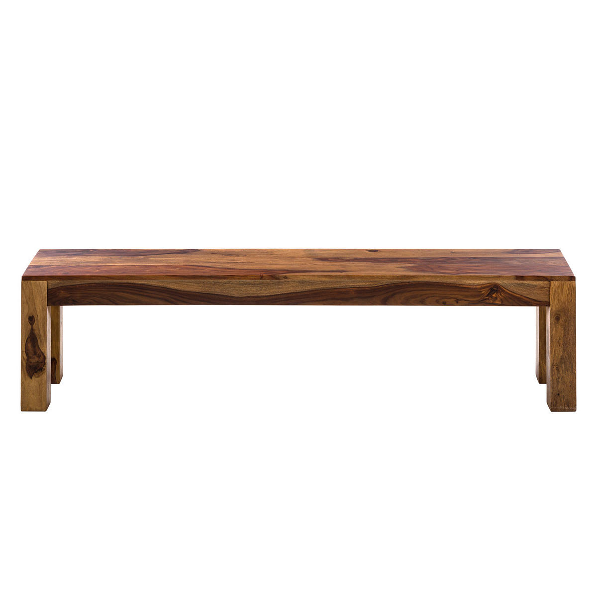 SITZBANK - Sheesham massiv - Sheeshamfarben, Holz (180/45/35cm) - home24