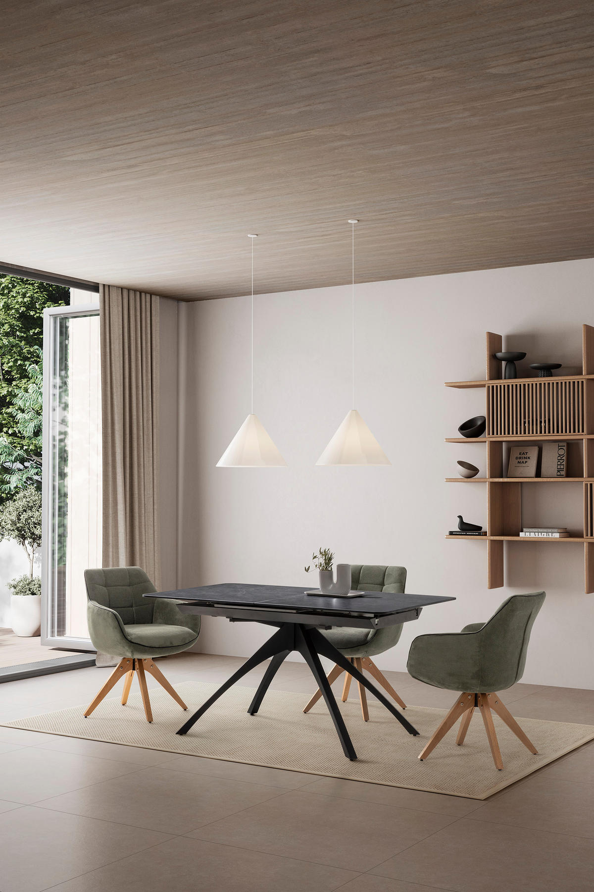 ESSTISCH Beca Grau 150/85/76 cm - Grau, Stein (150/85/76cm) - Drawer