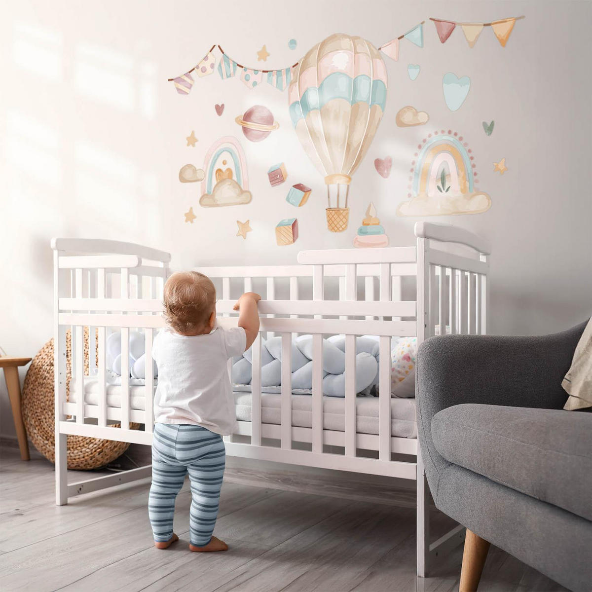 WANDAUFKLEBER 130x183cm - Boho-Dekorationen - Multicolor, Kunststoff (130/183/0.1cm) - Wallfluent