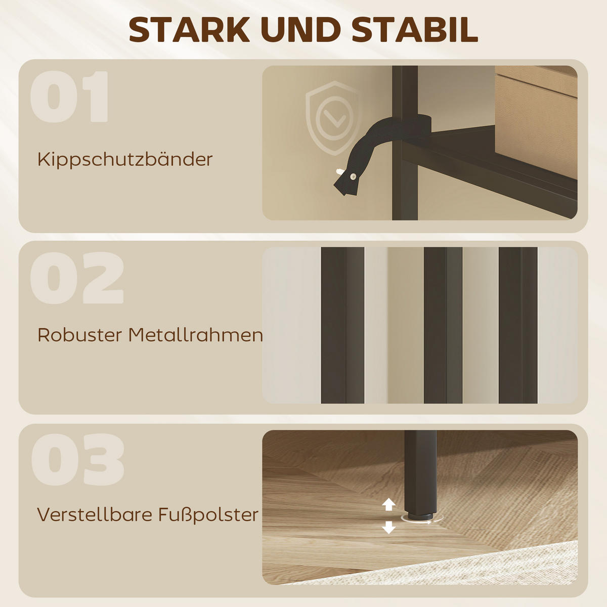 KONSOLENTISCH 3-stufige Ablagen Schmaler Eingangsbereichstisch Stahlrahmen für Wohnzimmer Flur 55 cm Schwarz - Schwarz, Metall (55/85/30cm)