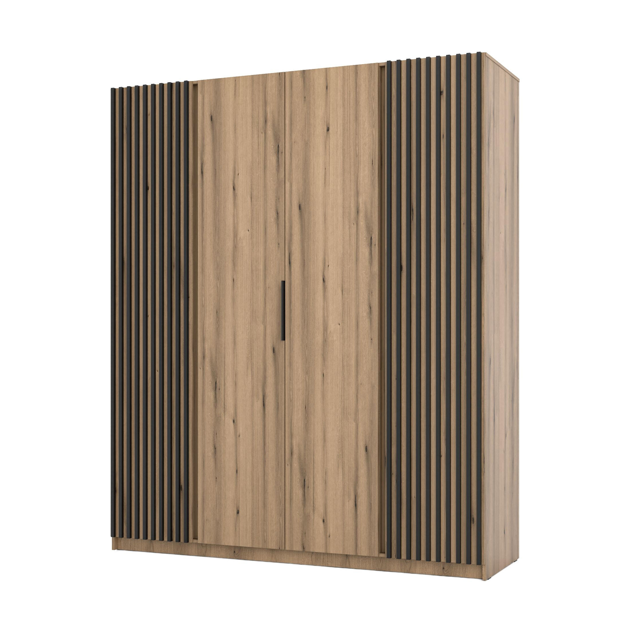 DREHTÜRENSCHRANK CAGLIARI 200/239/61,9cm 4-türig Goldfarben - Goldfarben, Holzwerkstoff (200/239/61.9cm) - MASSENO