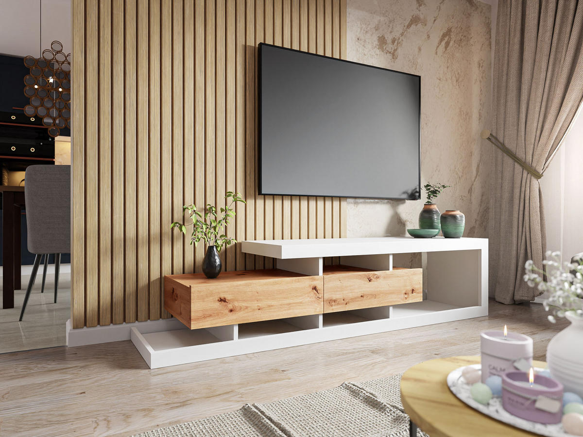TV-LOWBOARD Tuskana - Naturfarben, Holzwerkstoff (198/45/40cm) - MIRJAN24