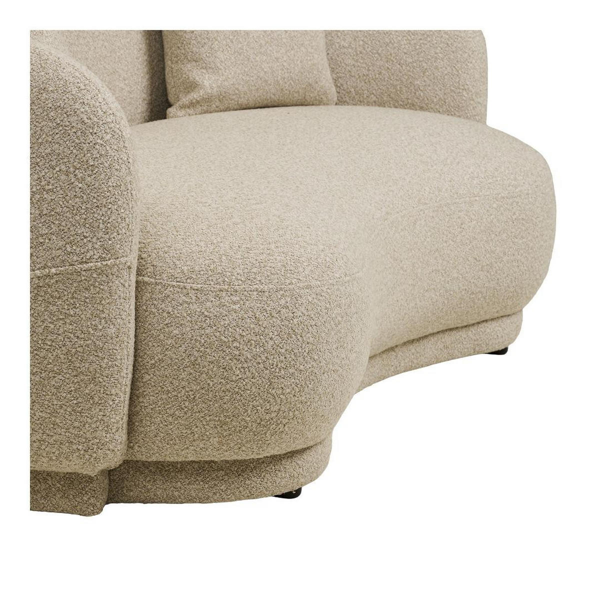 SOFFA Ella 190 x 96 x 74 cm – sandfärg - Sandfärg, Textil (190/74/96cm) - ebuy24