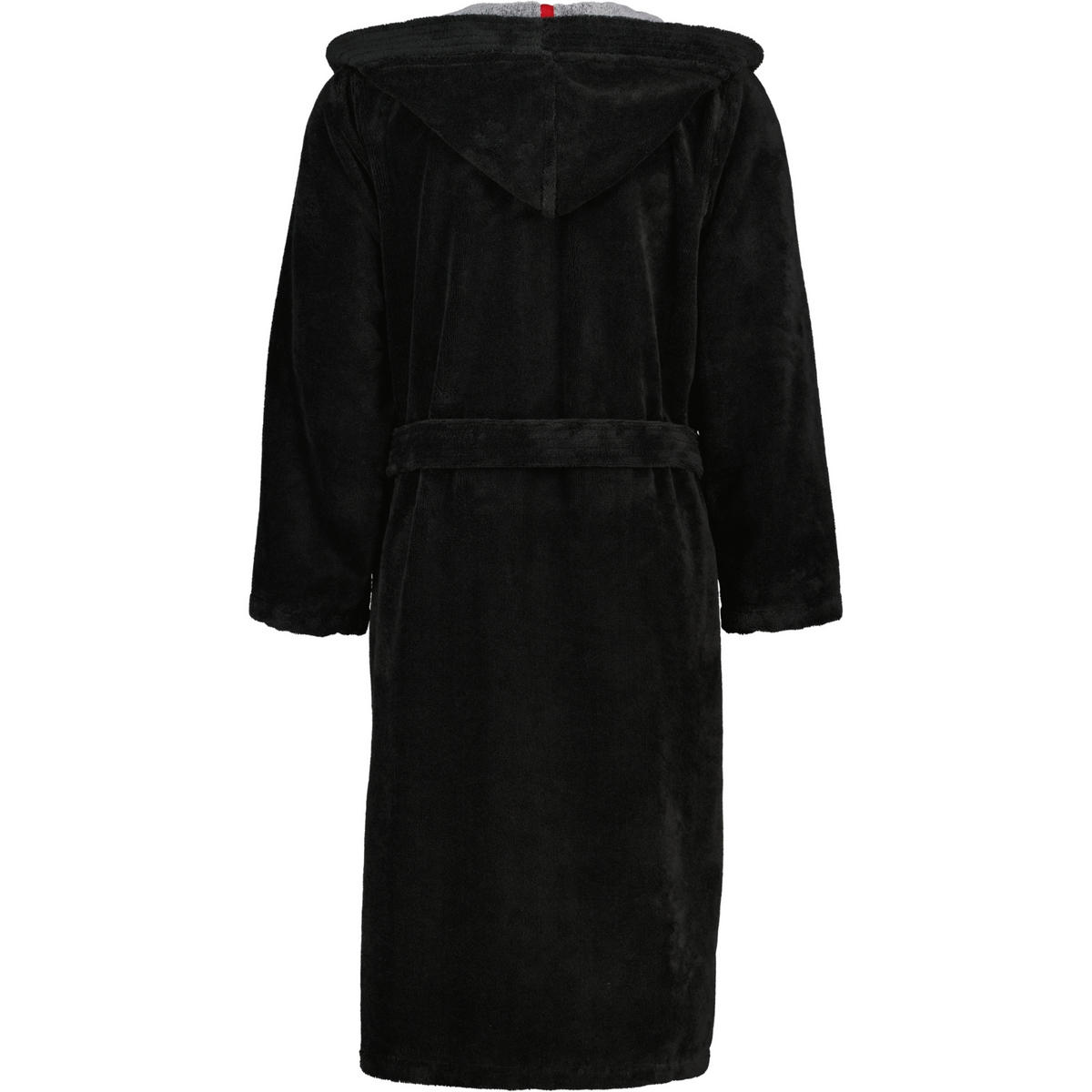 BADEMANTEL HERREN KAPUZE DOUBLEFACE 831 LAVA - 97 - Schwarz, Textil (Mnull) - Cawoe