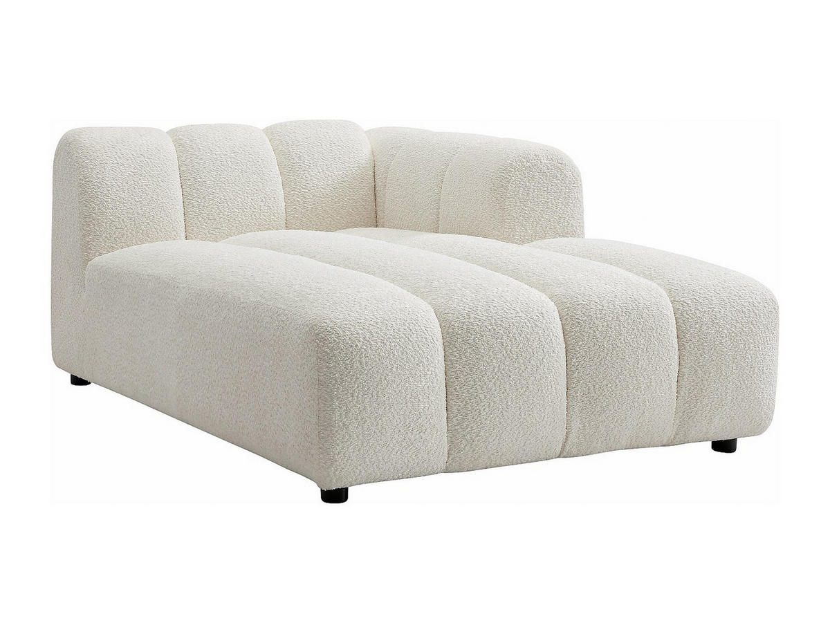 RECAMIERE ohne Schlaffunktion - 1 Person - stoff - gebrochenes weiß Jutini - Weiß, Textil (117/72/180cm) - Vente-Unique