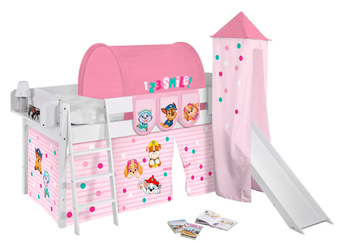 HÄNGETASCHEN Paw Patrol rosa für Hochbett, Spielbett und Etagenbett - Rosa, Textil - Lilokids