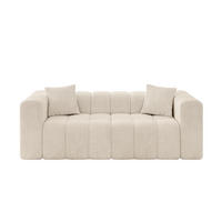 POHOVKA 2-MÍSTNÁ DONY-2 232x90x71 cm Béžová Manšestr - černá/kašmírová, kompozitní dřevo/textil (232/71/90cm) - ALTDECOR