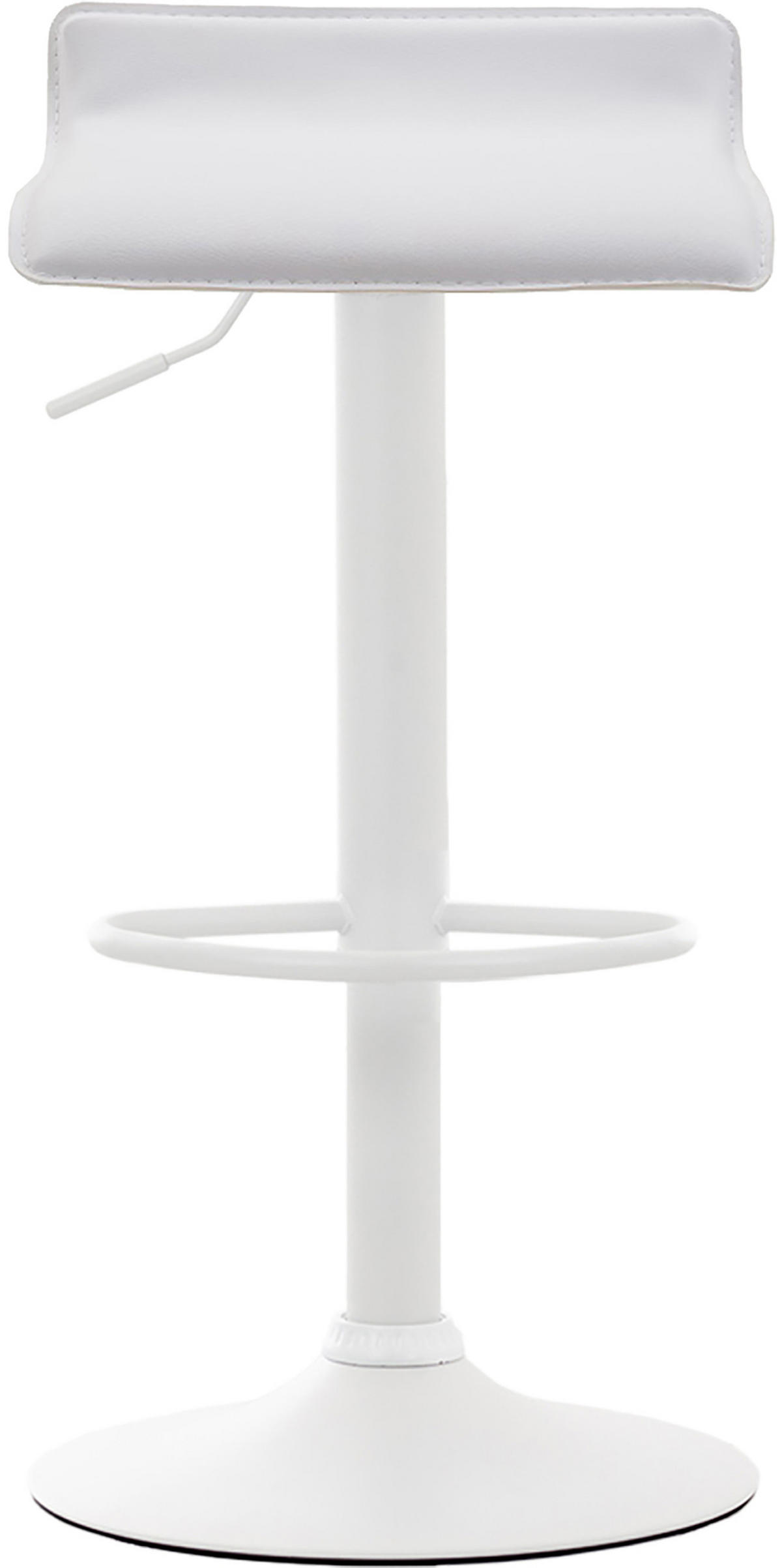 BARHOCKER Dynasty Kunstleder weiß weiß - Schwarz/Weiß, Kunststoff/Metall (36/84/39cm) - TPFLiving