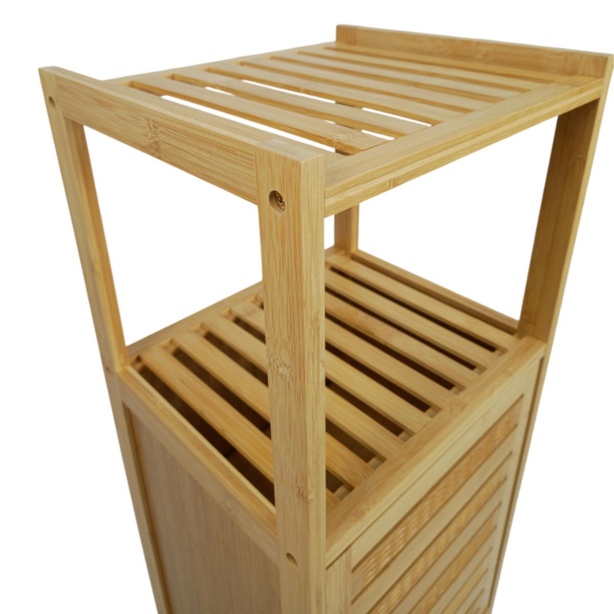 BADREGAL Bambus Naturfarben Schrank 80x33x28,5 cm - Naturfarben, Holz (33/80/28.5cm) - Begryf