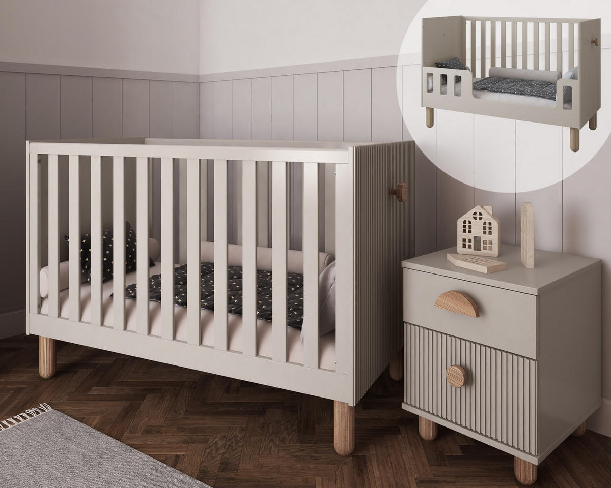 GITTERBETT Bebella - Weiß, Naturmaterialien - kiki design