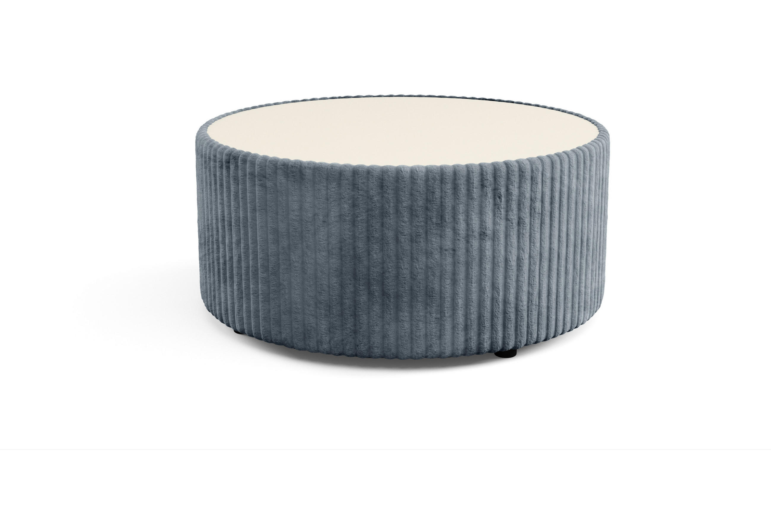 COUCHTISCH LINEO 89 cm Wohnzimmertisch gepolstert Grau - Grau, Holzwerkstoff/Textil (89/89/42cm) - MASSENO