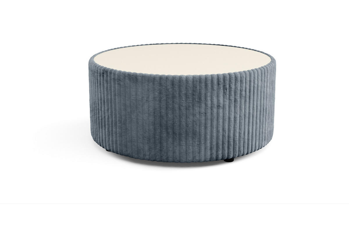 COUCHTISCH LINEO 89 cm Wohnzimmertisch gepolstert Grau - Grau, Holzwerkstoff/Textil (89/89/42cm) - MASSENO