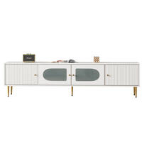 TV-SCHRANK mit 4 Türen 170 x 35 x 50 cm Weiß Spanplatte - Weiß, Holzwerkstoff (35/50/170cm) - Beauniv