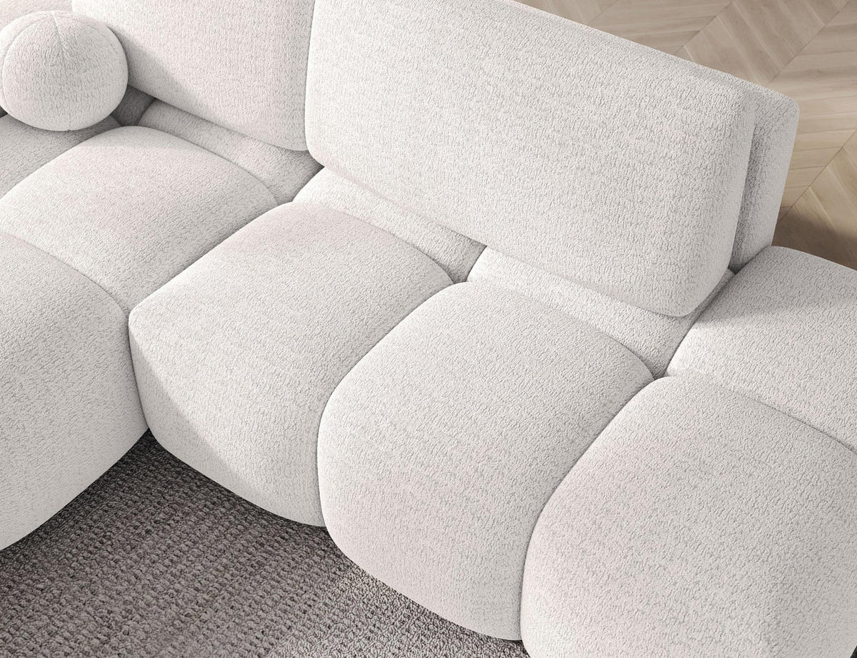 ECKSOFA VITTARIO mit Schlaffunktion & Bettkasten – Modernes L-Sofa 227 cm, inklusive Kissen - Weiß, Kunststoff (227/95cm) - Wohnideebilder