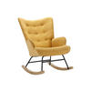 SCHAUKELSESSEL - melierter Stoff - Senfgelb - ELMINA II - Gelb, Textil (86/91/68cm) - Vente-Unique