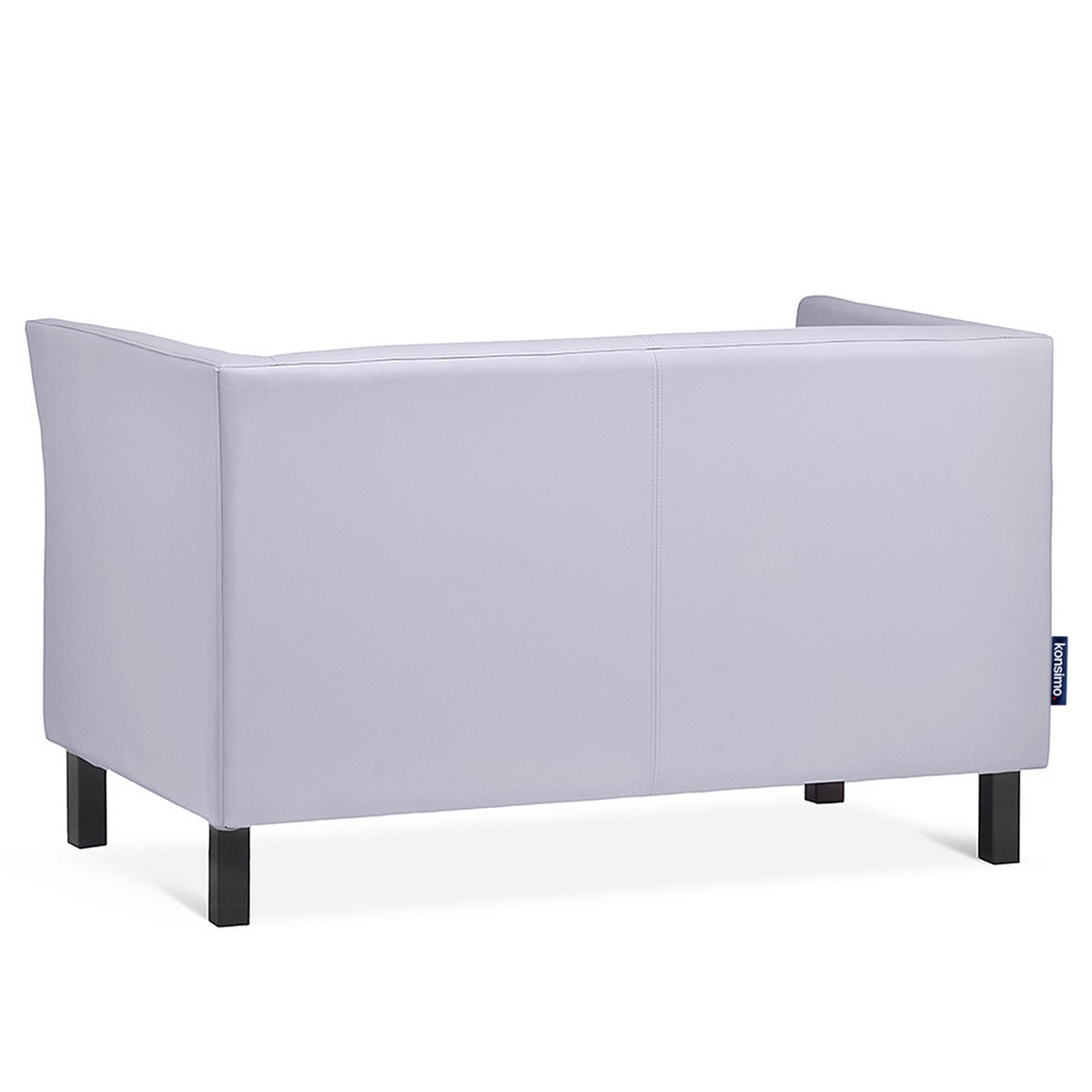 2-SITZER-SOFA ESPECTO Lederoptik, grau - Schwarz/Grau, Textil (67/71/130cm) - KONSIMO®