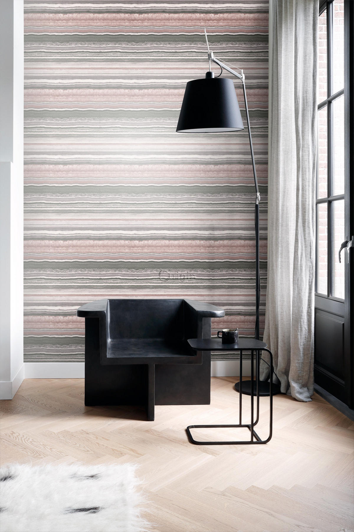 TAPETE Marmor-Optik 53 cm x 10.05 m - Rot, Papier (53/1000cm) - Origin Wallcoverings
