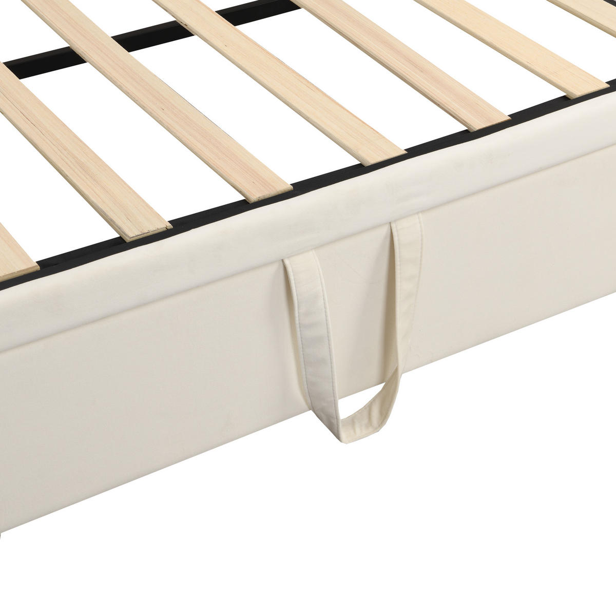 AUSZIEHBETT 90/180/200 cm DE-01728, in Beige, mit Lattenrost - Beige, Holz (90/200cm) - ComfortXL