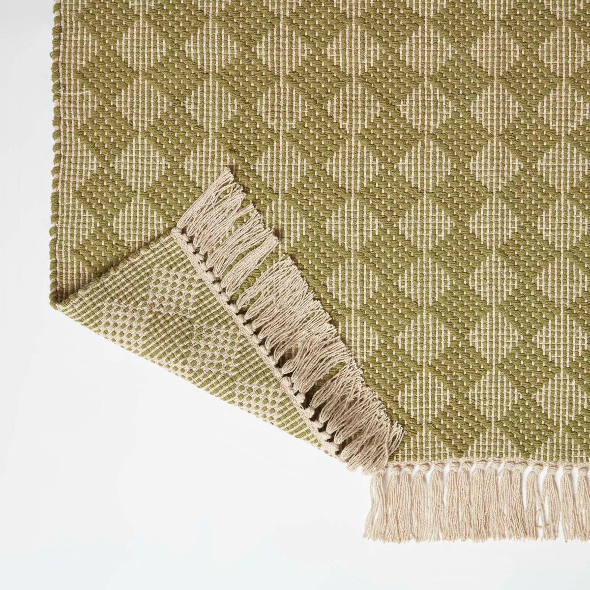 HANDWEBTEPPICH Lima geometrisch gemustert 120/170 cm - Grün, Textil (120/170cm) - Homescapes