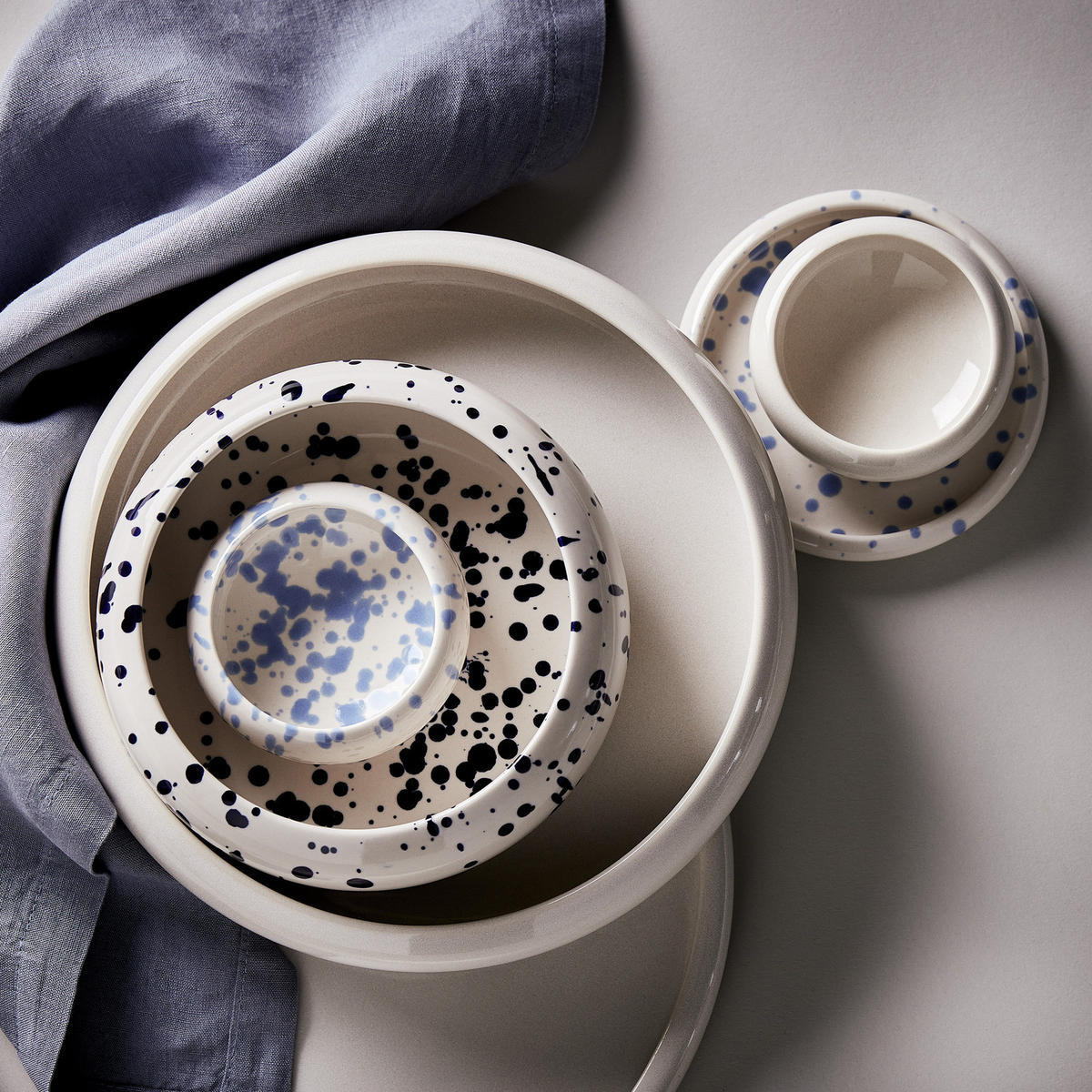 APPETIZERTELLER Boogy Splash - Hellblau, Keramik (12/12/2cm) - Butlers