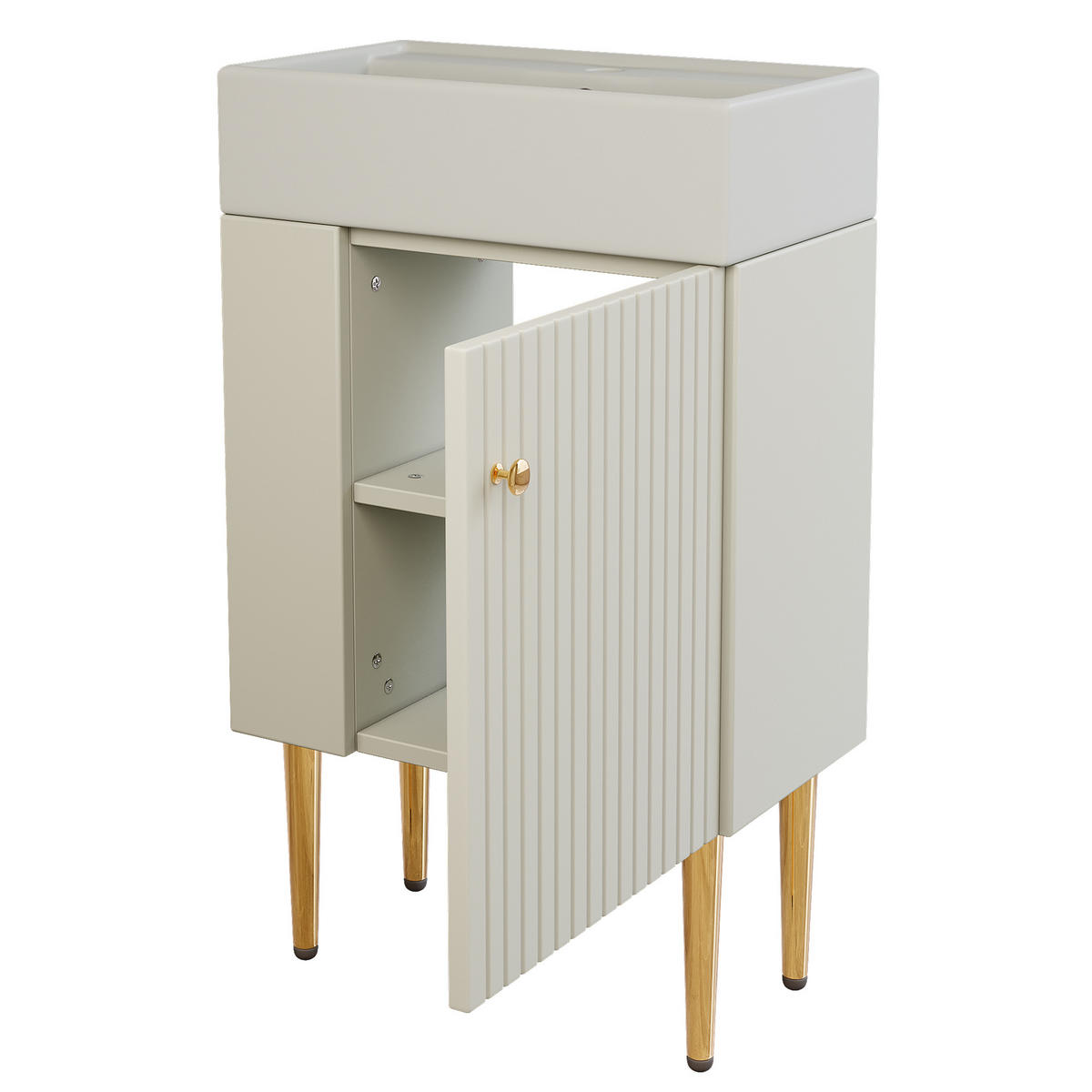 WASCHTISCH Weiß 55/31/91 cm - Weiß, Holz (55/91.5/31cm) - PANGIVO