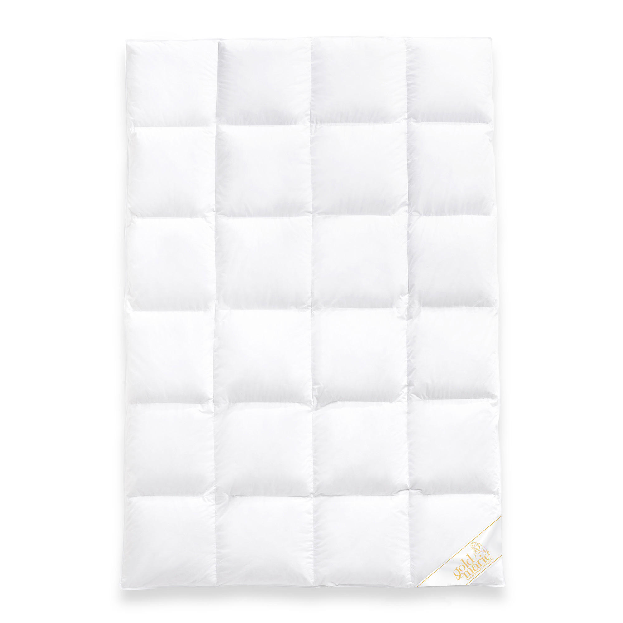 WINTERBETTDECKE MARIE Entendaunen warm - Weiß, Naturmaterialien/Textil (135/200cm) - Goldmarie 