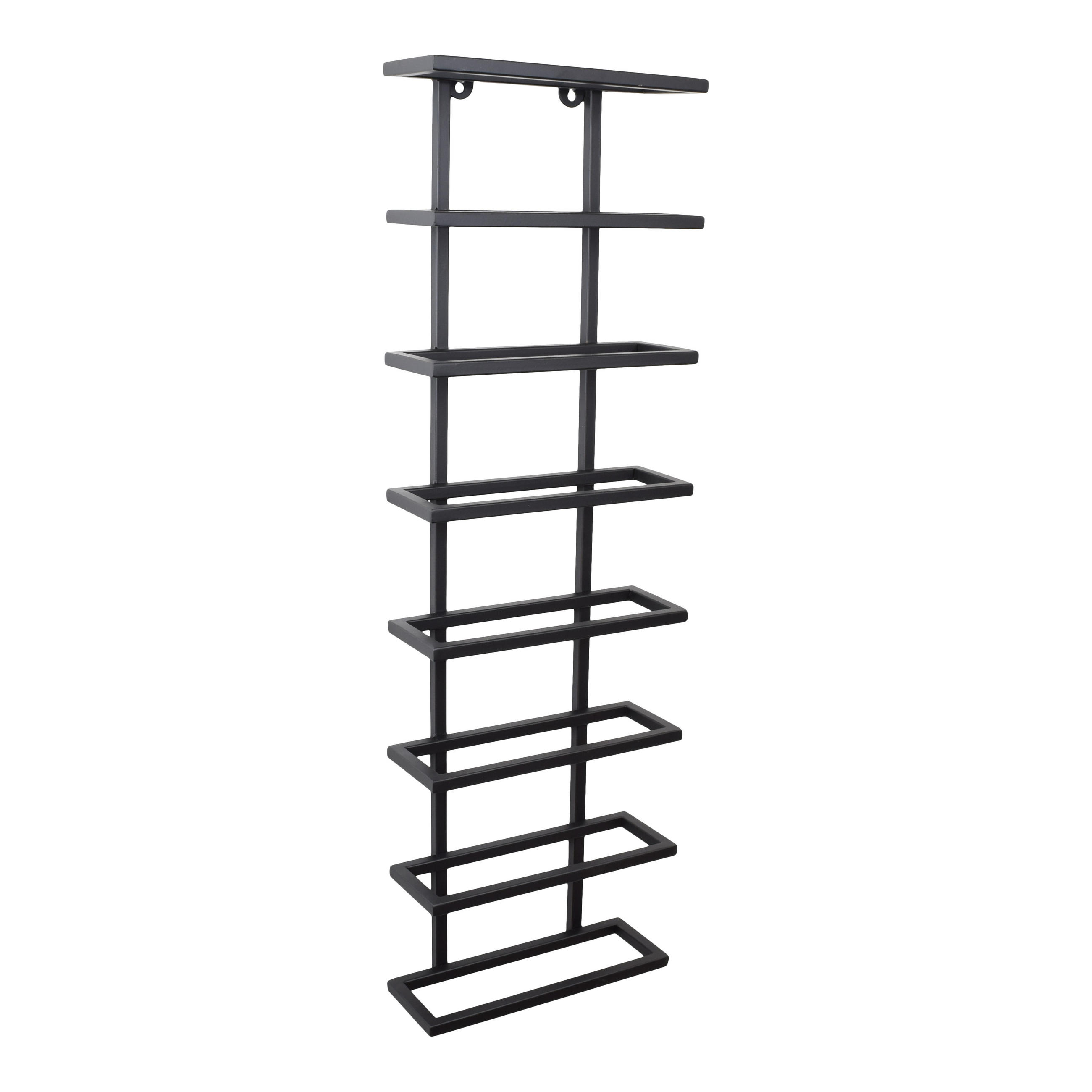 WEINREGAL Pinot Schwarz - Schwarz, Metall (27/87/11cm) - LOFT42