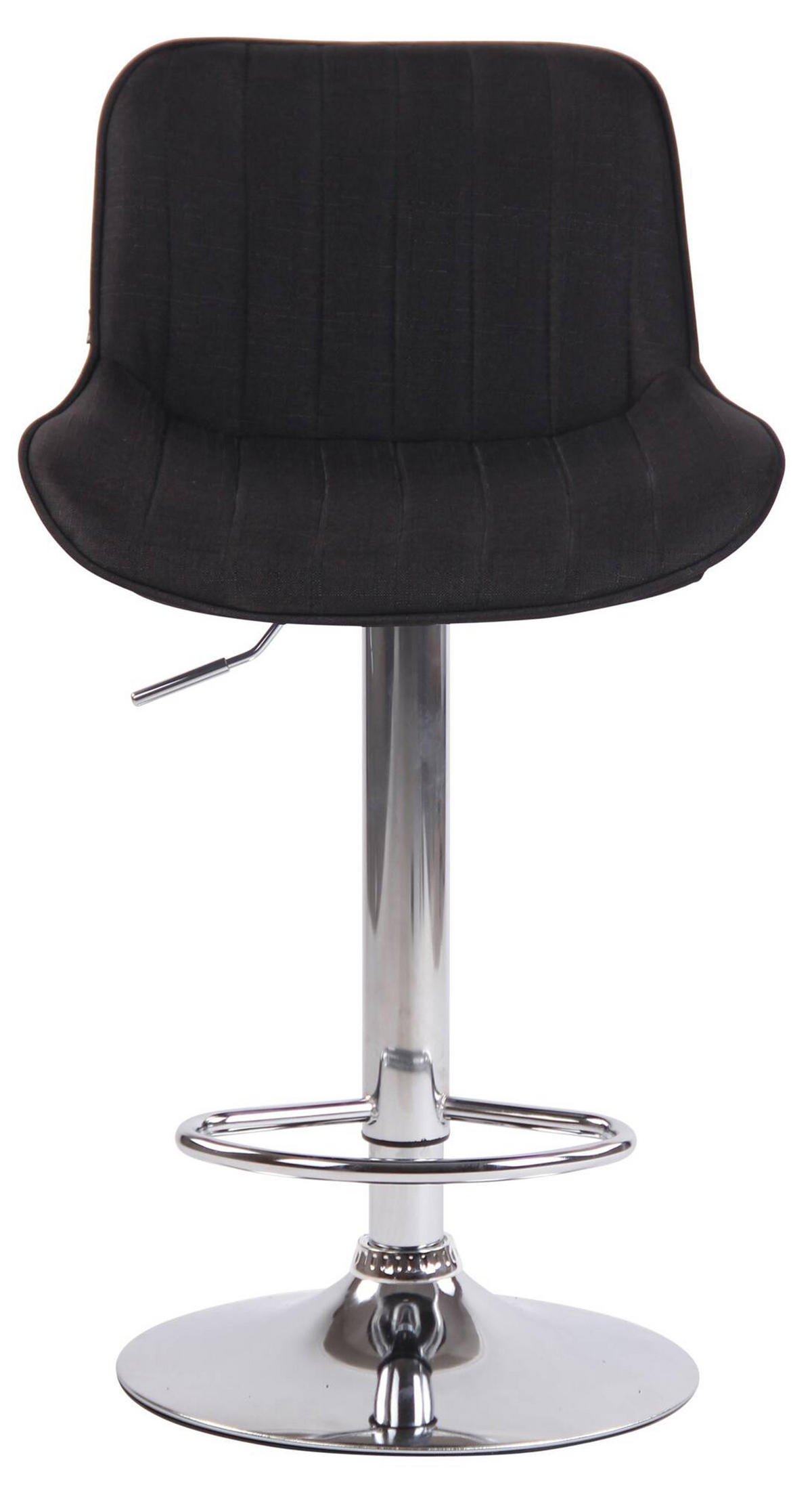 BARHOCKER 2er Set Lentos Stoff chrom schwarz - Chromfarben/Schwarz, Textil/Metall (50/108/50cm) - TPFLiving