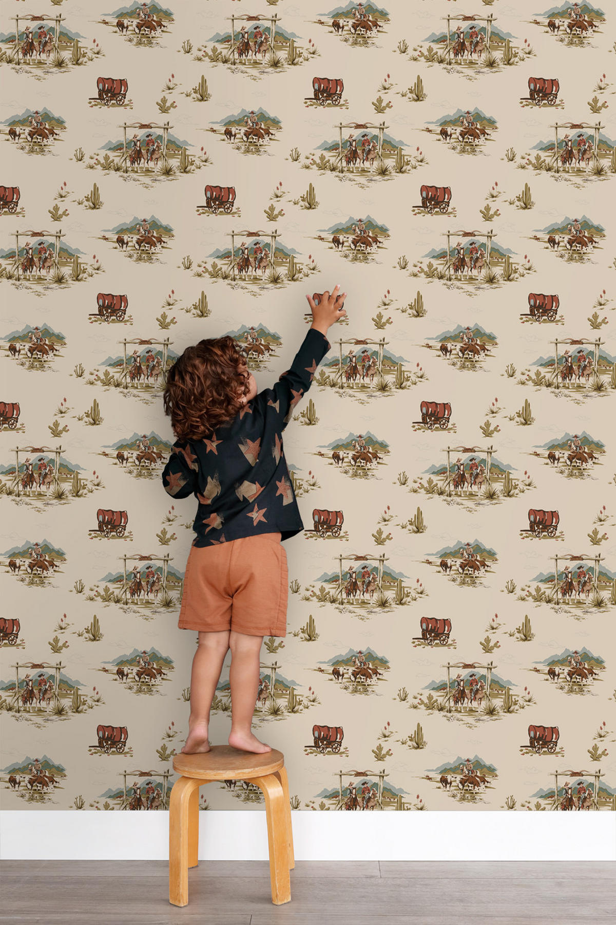 TAPETE Cowboys 50 x 900 cm - Beige, Papier (50/0.1cm) - ESTAhome