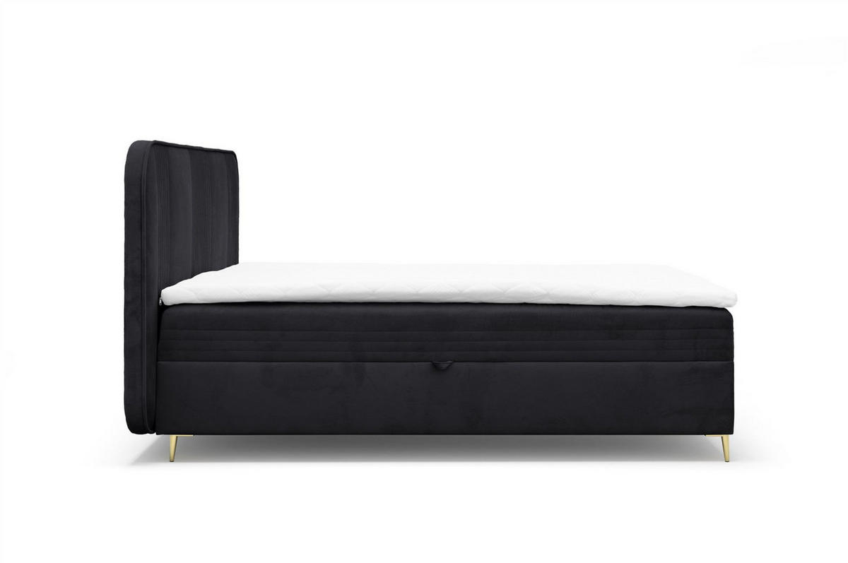 BOXBETT Alize - Schwarz, Holzwerkstoff/Textil (160/200cm) - Fun Möbel