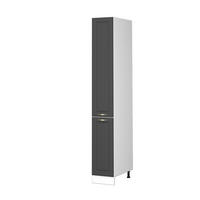 BADSCHRANK Fame-Line Anthrazit-Gold 30 x 206.8 cm - Graphitfarben/Weiß, Holzwerkstoff (30/206.8/58cm) - Vicco
