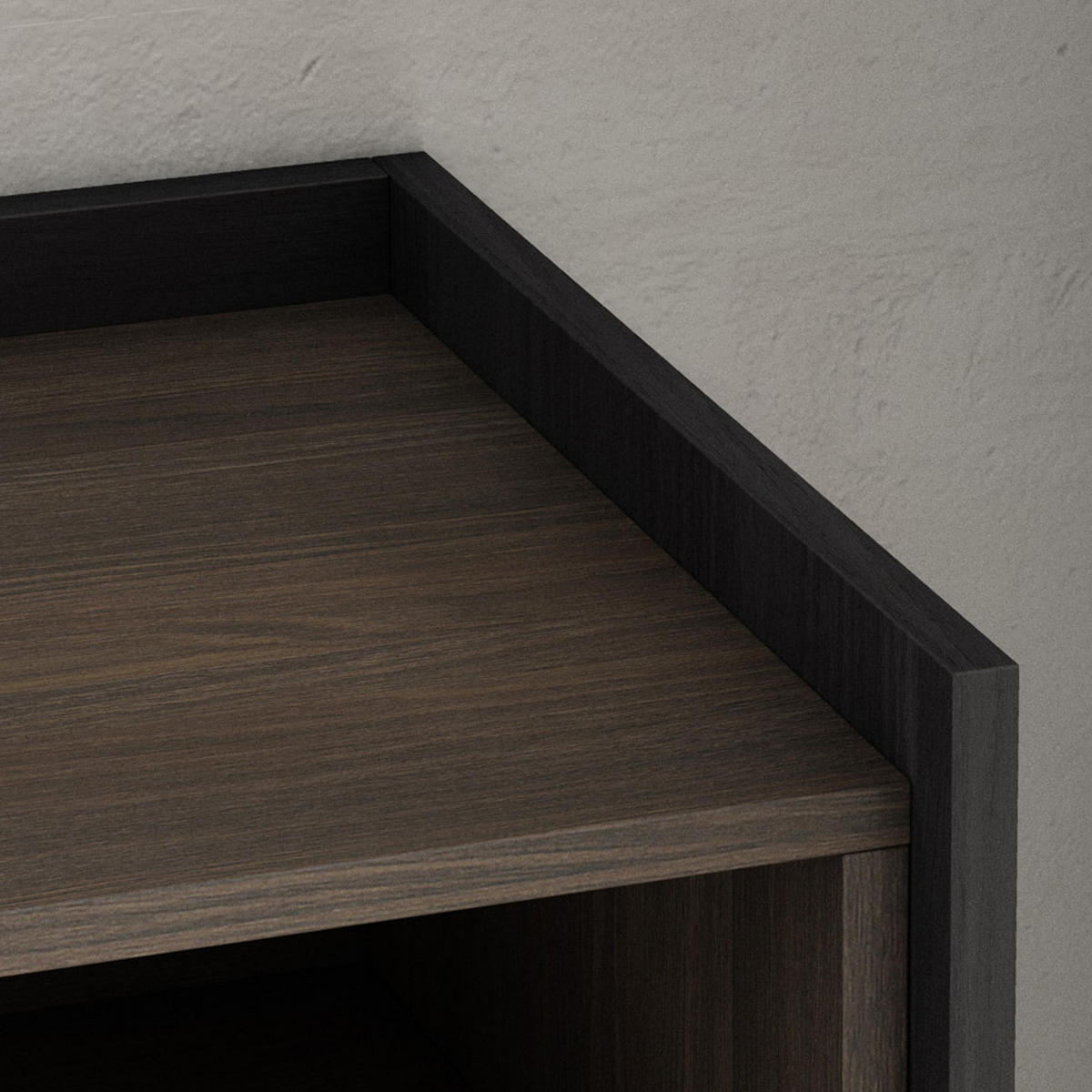 SIDEBOARD, Dunkler Eiche und Schwarz, Elektrokamin, 156/37/80cm - Dunkelbraun, Holzwerkstoff (156/80/37cm) - Skraut Home