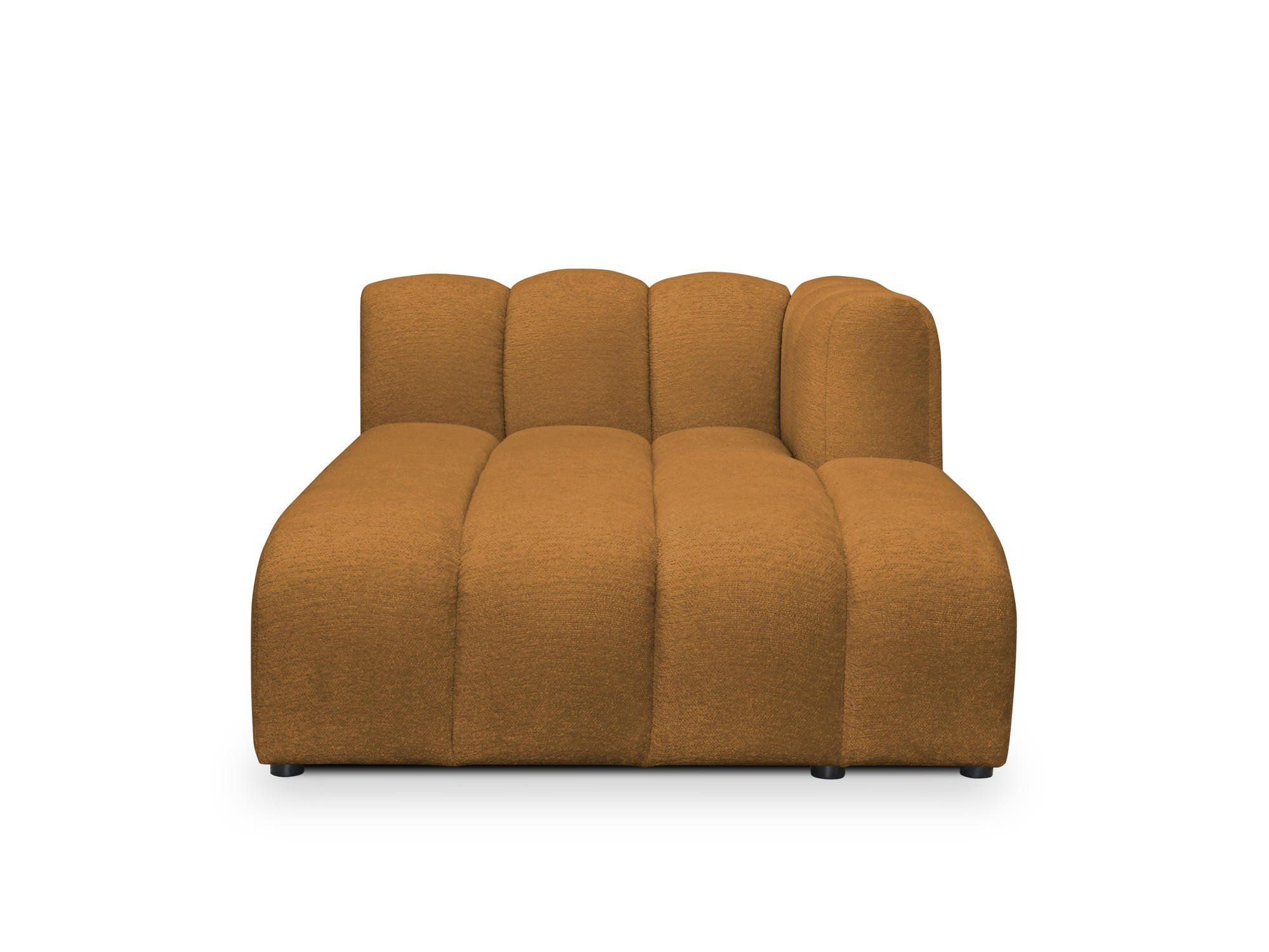 SOFAELEMENT Rechts Chenille Stoff Gelb - Currygelb/Schwarz, Holzwerkstoff/Kunststoff (179/70/113cm) - Makamii