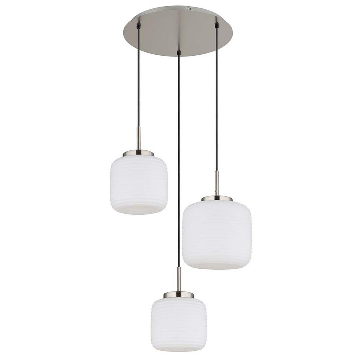LED HÄNGELEUCHTE Metall Weiß KLADORA - Orange, Glas (52.5/52.5/130cm) - Globo Lighting