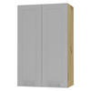 KÜCHENHÄNGESCHRANK Kvantum W4/60 Dust Grey Matt / Eiche Artisan Matt 60 / 32,5 / 96cm - Eiche Artisan/Grau, Holz/Holzwerkstoff (60/96/32.5cm) - Feldmann-Wohnen