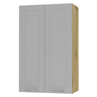 KÜCHENHÄNGESCHRANK Kvantum W4/60 Dust Grey Matt / Eiche Artisan Matt 60 / 32,5 / 96cm - Eiche Artisan/Grau, Holz/Holzwerkstoff (60/96/32.5cm) - Feldmann-Wohnen