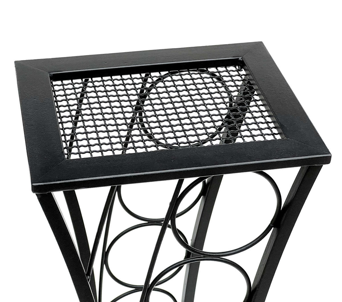 WEINREGAL Metall Schwarz Stehend Mika 80 cm - Schwarz, Metall (25/83/20cm) - DanDiBo