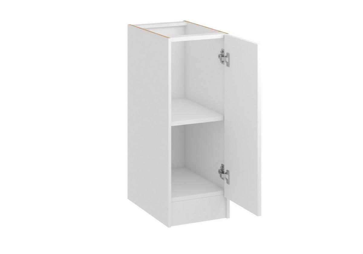 KÜCHENUNTERSCHRANK D30 schwarz glanz - Schwarz Hochglanz, Holzwerkstoff (30/82/44cm) - roe furniture
