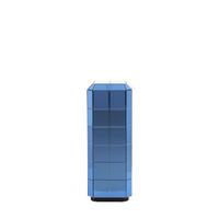 BLUMENSÄULE Luciano Blau 30/30/80 cm - Blau, Glas (30/30/80cm) - Light & Living