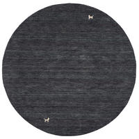 NATUR TEPPICH INDO NEPAL GABBEH SHIVA RUND - Anthrazit, Textil (200/200cm) - Pergamon