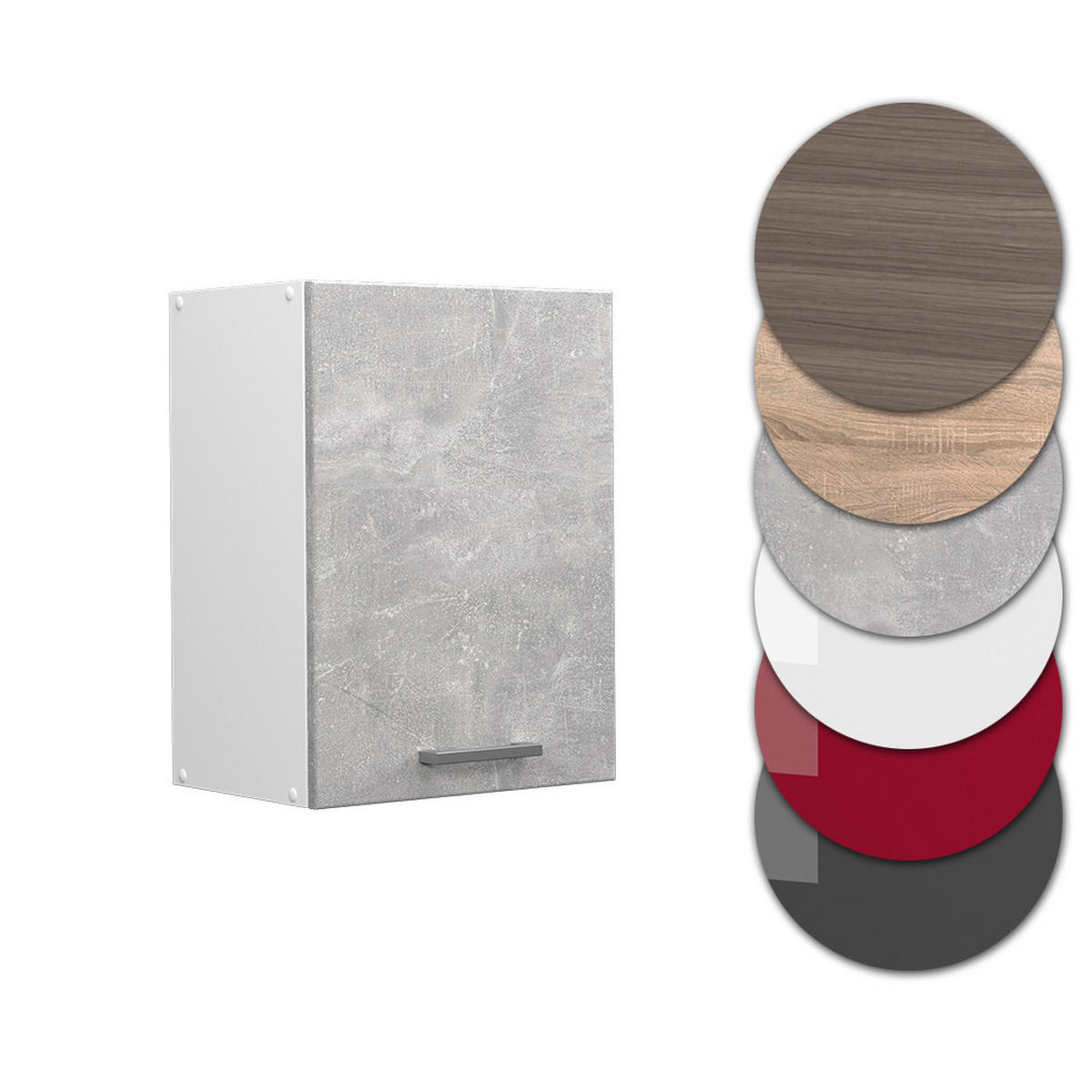 HÄNGESCHRANK R-Line Beton 45 cm - Schieferfarben/Hellgrau, Holzwerkstoff (45/60/31cm) - Vicco
