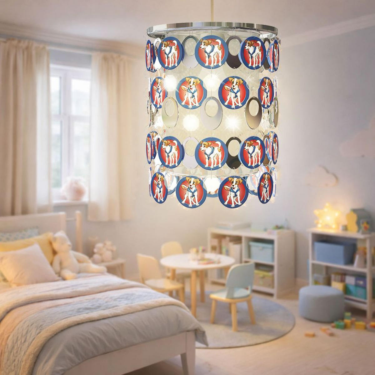 KINDERDECKENLEUCHTE Fantasia Bunt Chrom - Multicolor, Metall (23/23/33cm) - Esto