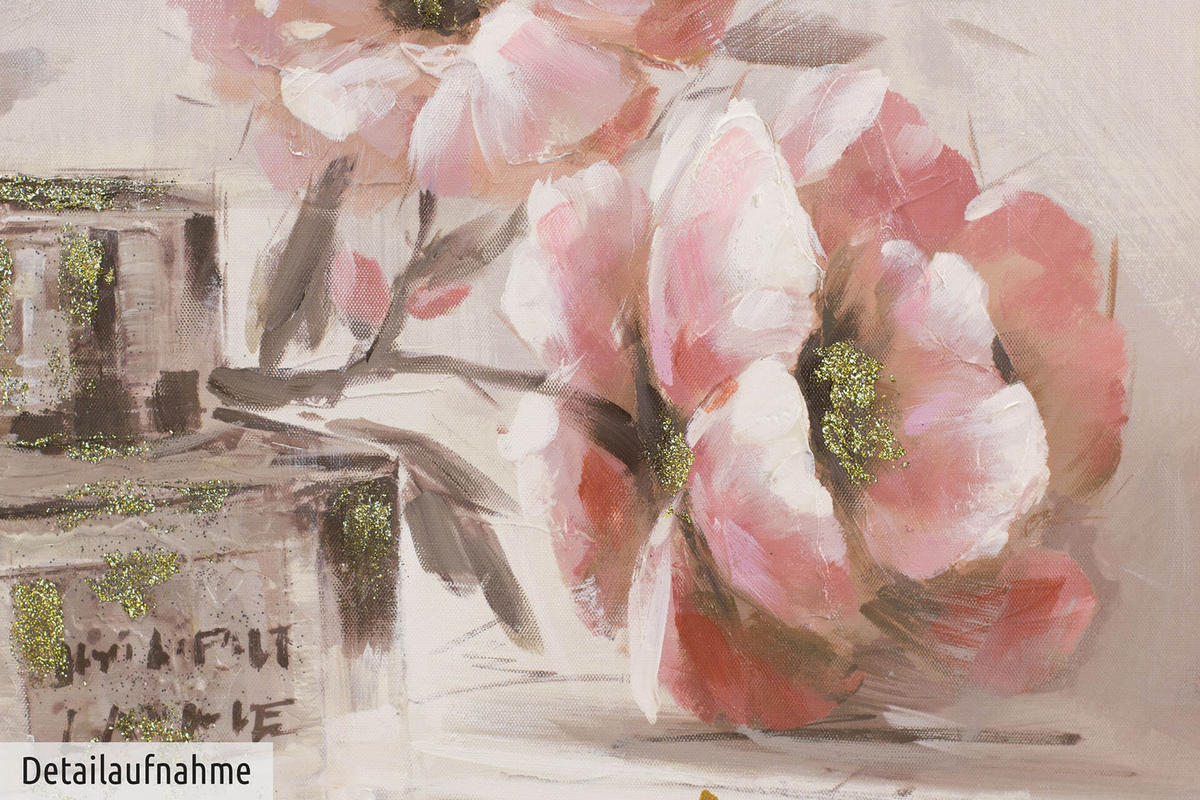 ACRYLBILD HANDGEMALT 60/60 cm - Pink, Holz/Textil (60/60cm) - KUNSTLOFT