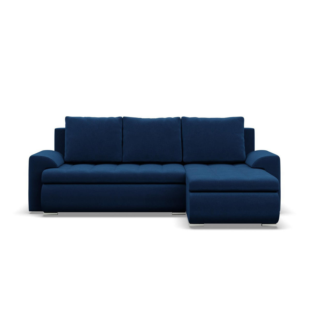 ECKSOFA RECHTS MIT SCHLAFFUNKTION FORESTA, Dunkelblau - Dunkelblau, Textil (230/159cm) - Mebligo