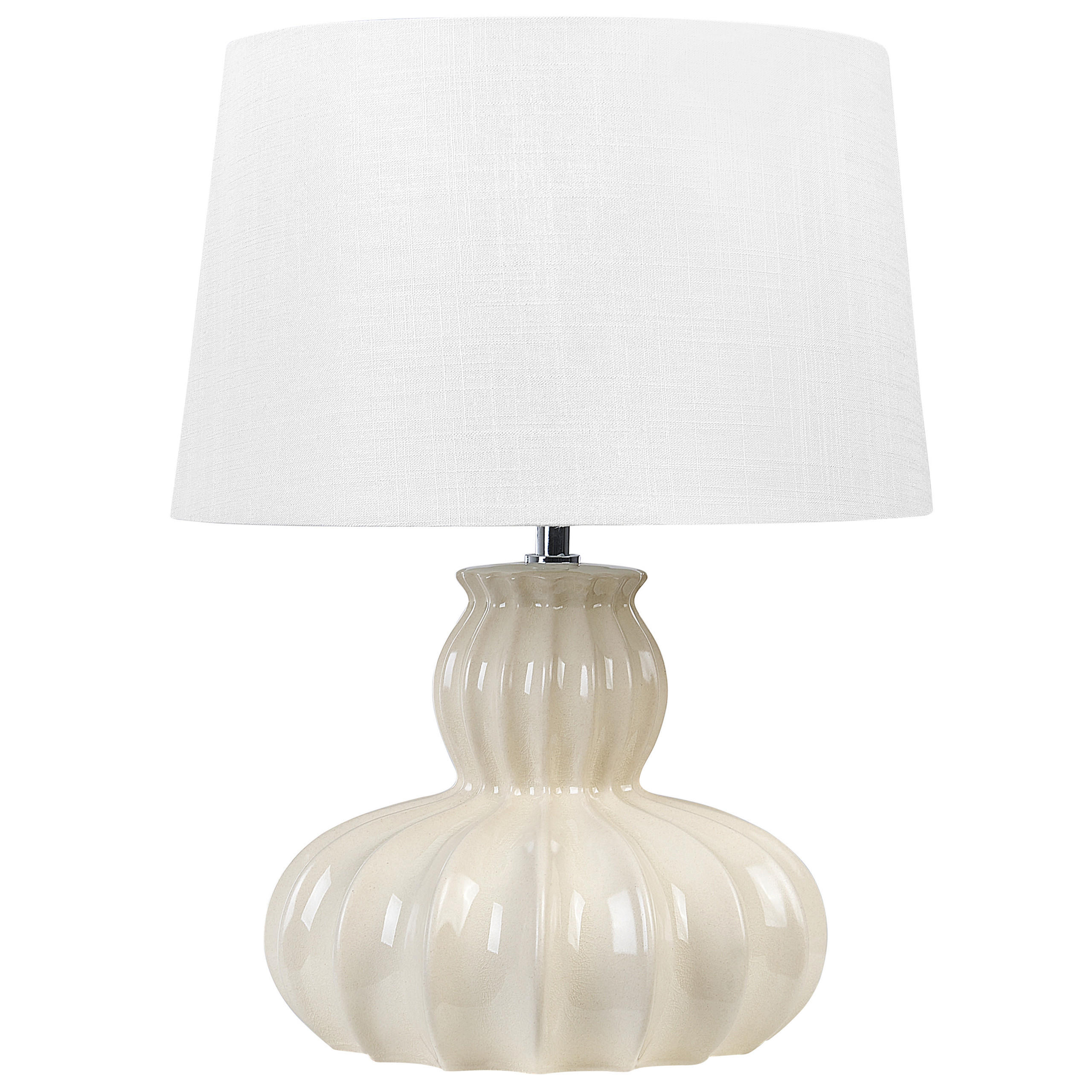TISCHLAMPE Malabuka 35/35/46 cm - Beige, Keramik (35/35/46cm) - Beliani