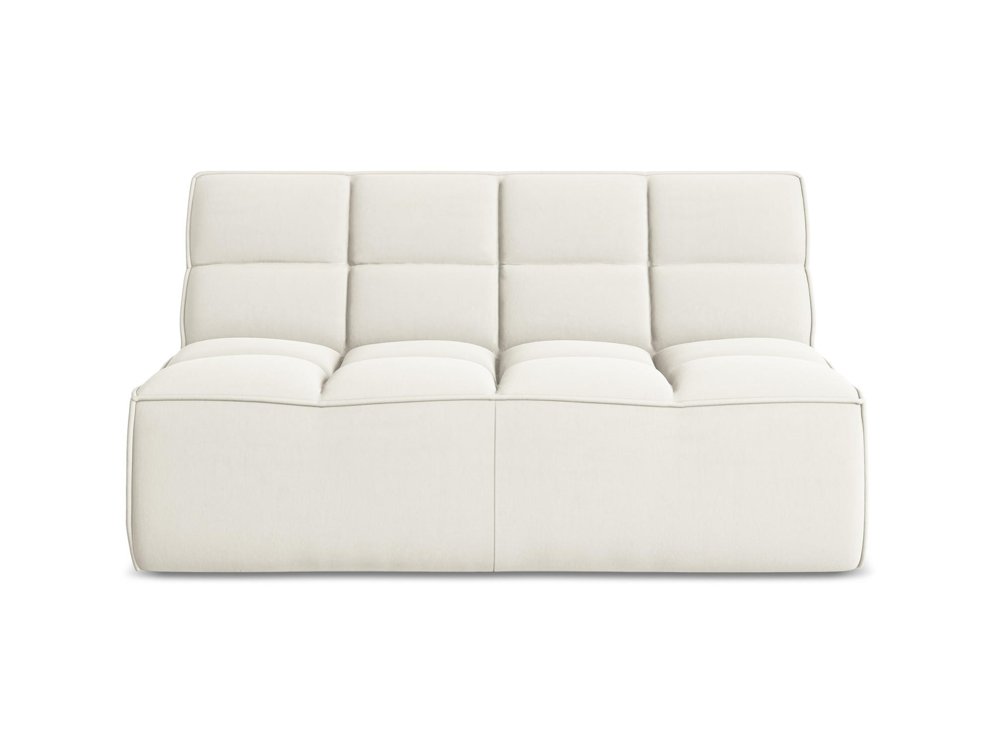 2-SITZER-SOFA Samt Stoff Beige - Beige/Creme, Kunststoff/Textil (160/75/93cm) - Makamii